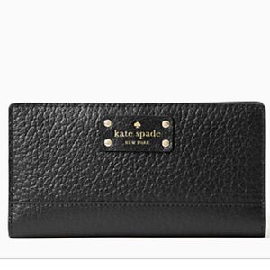 NWT Kate Spade Bay Street Stacy wallet, black